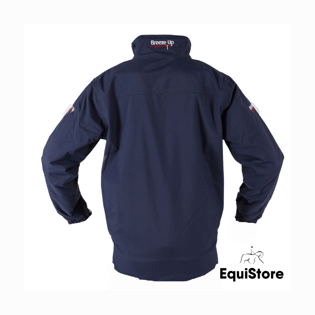 Breeze Up Oxford Winter Jacket in Navy - Adult size for equestrians