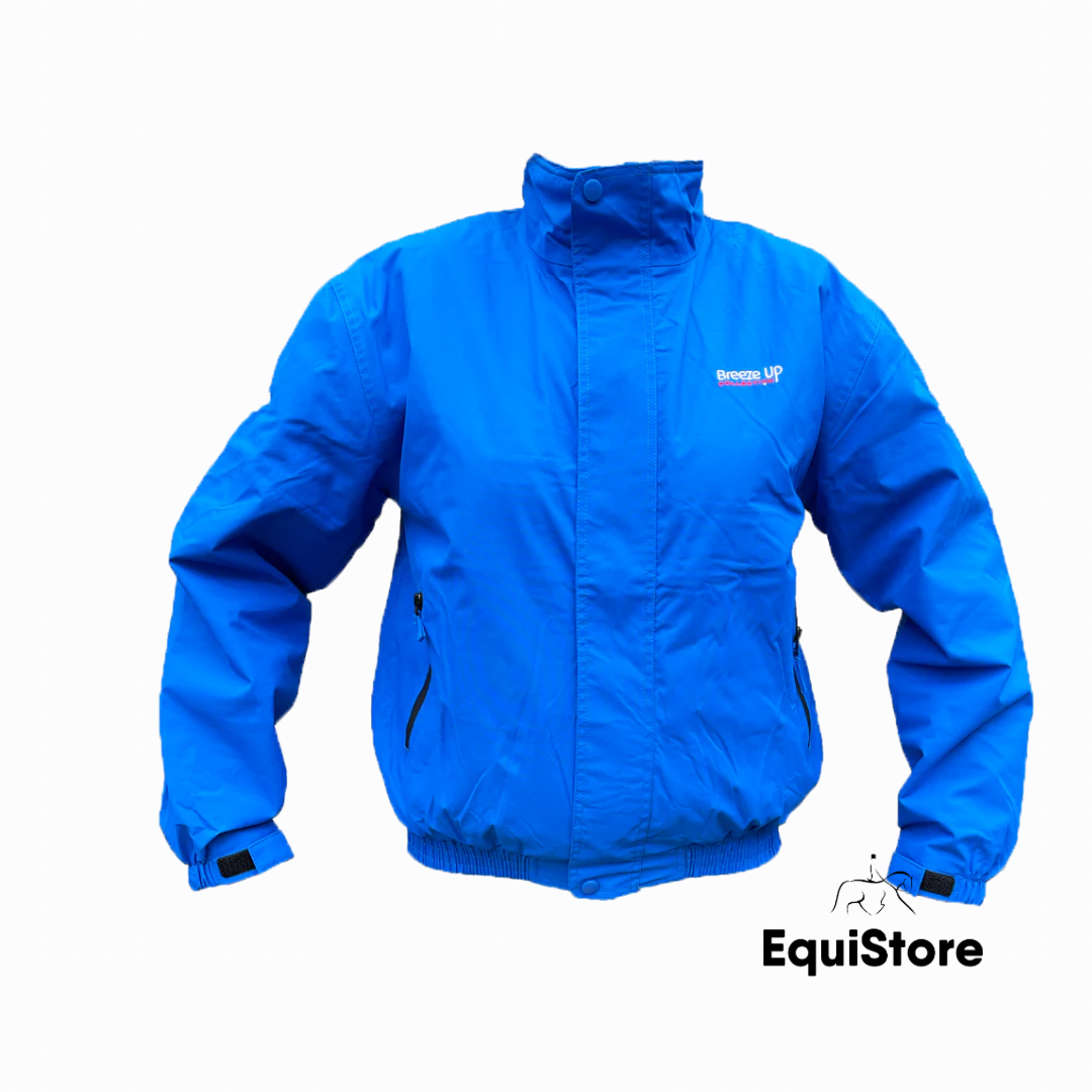 Breeze Up Oxford Winter Jacket in Royal Blue - Adult sizes for equestrians