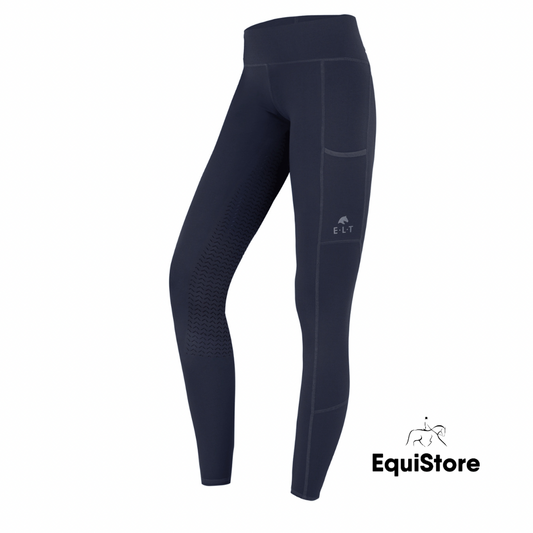 E.L.T Ella THERMAL Horse Riding Leggings for children,  in night blue (navy)