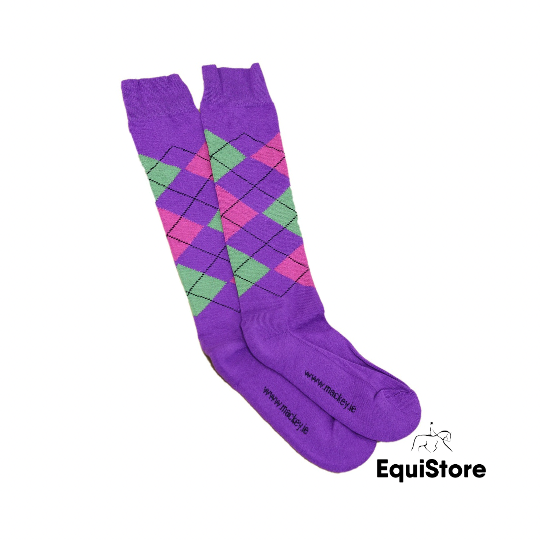 EquiSential Original Sockies, argyle style horse riding socks 