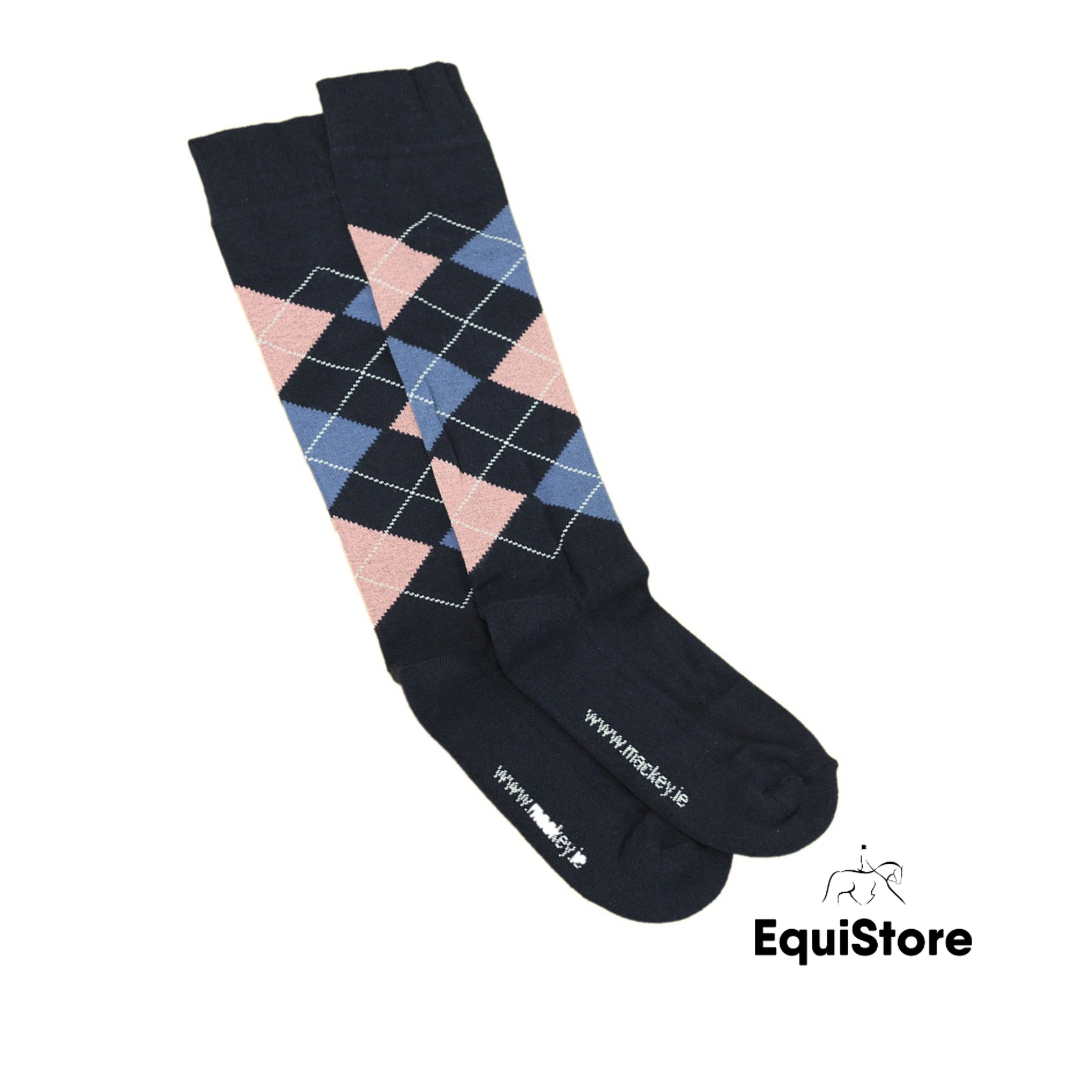 EquiSential Original Sockies, argyle style horse riding socks 