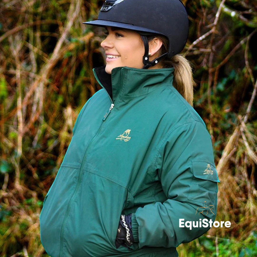 Mackey horse riding jacket, blouson style in green 