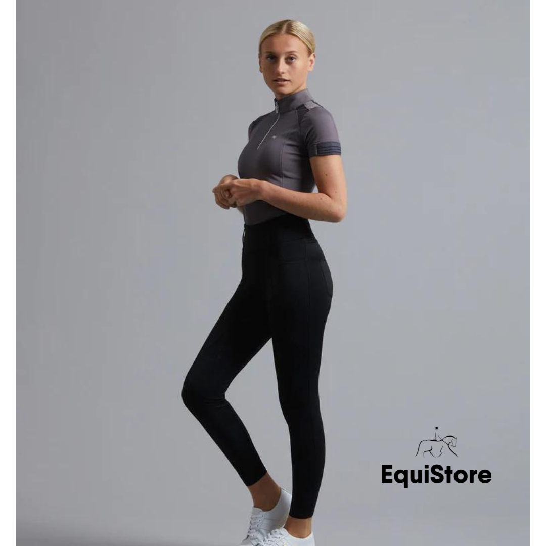 Premier Equine Ventus Ladies Full Seat Gel Riding Tights in black