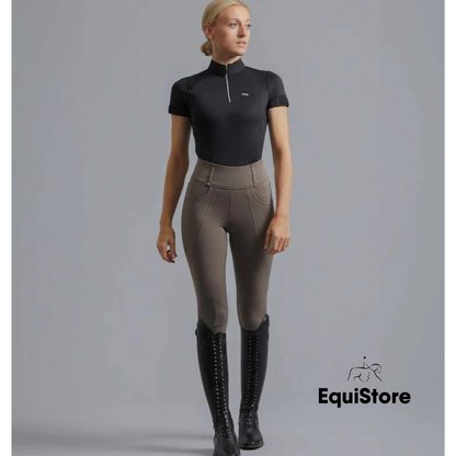 Premier Equine Ventus Ladies Full Seat Gel Riding Tights in taupe 