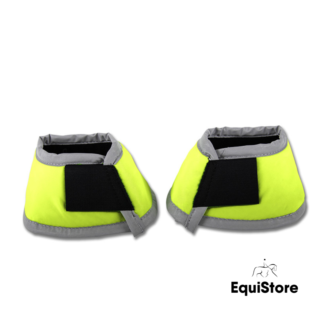 Reflex reflective high viz bell boots for your horse