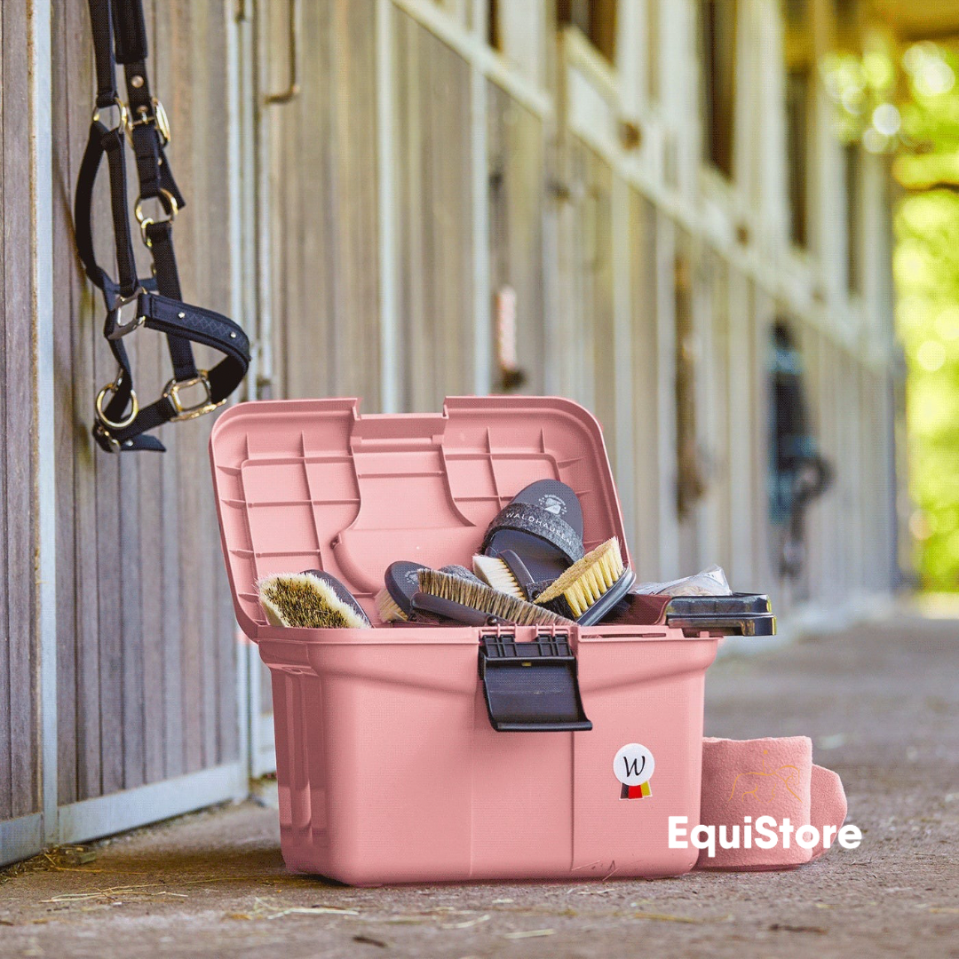 Waldhausen Eco Grooming Box for your horses grooming kit. In pink