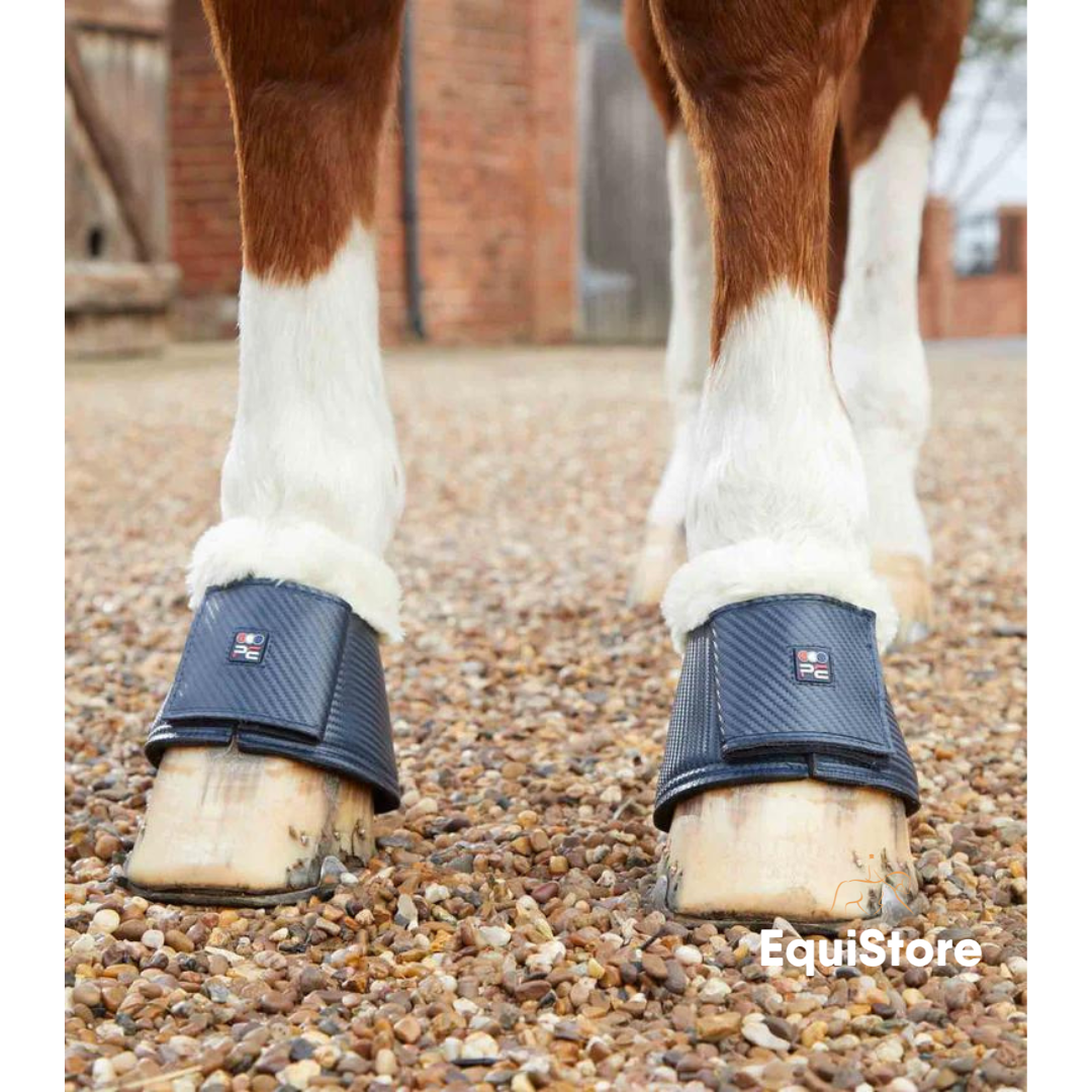 Premier Equine Carbon Tech Wool Over Reach Boots in navy