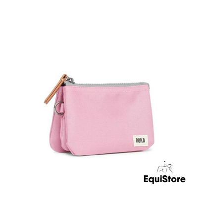 Roka Carnaby Sustainable Canvas Wallet in Antique Pink